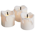 LED Light/Batteries Candles with Tears Shell Flameless Candle